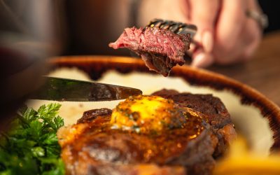 Different levels of perfectly cooked steak
